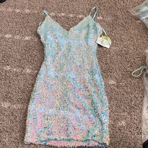 Windsor Iridescent Sequin Mini Dress